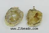 NGP1958 30*40mm - 40*50mm freeform druzy agate gemstone pendants