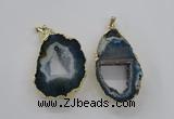 NGP1971 25*40mm - 30*50mm freeform druzy agate gemstone pendants