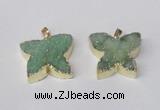 NGP2119 22*30mm - 25*30mm butterfly druzy agate gemstone pendants