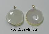 NGP2122 35*40mm - 40*45mm freeform druzy agate gemstone pendants