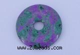 NGP224 5*30mm fashion synthetic ruby zoisite gemstone donut pendant