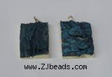 NGP2250 30*40mm - 40*45mm rectangle druzy agate gemstone pendants