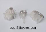 NGP2254 20*30mm - 25*35mm nuggets druzy quartz pendants