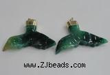 NGP2273 38*55mm - 40*60mm fishtail agate gemstone pendants