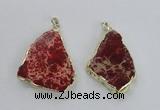 NGP2284 30*40mm - 40*50mm freeform sea sediment jasper pendants