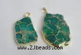 NGP2288 30*40mm - 40*50mm freeform sea sediment jasper pendants