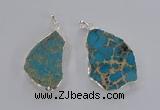 NGP2301 30*40mm - 40*50mm freeform sea sediment jasper pendants