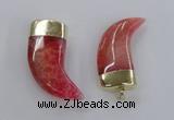 NGP2310 25*60mm - 28*65mm oxhorn agate gemstone pendants