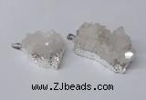 NGP2328 20*30mm - 25*35mm nuggets druzy quartz pendants