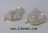 NGP2337 30*35mm - 35*40mm nuggets druzy quartz pendants