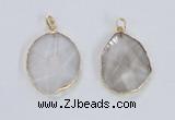 NGP2352 25*35mm - 35*45mm freeform quartz gemstone pendants