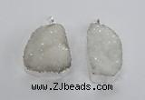 NGP2362 25*40mm - 35*45mm freefrom druzy agate pendants