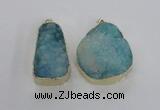 NGP2365 25*40mm - 35*45mm freefrom druzy agate pendants