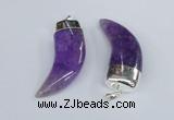 NGP2378 20*48mm - 22*50mm oxhorn agate gemstone pendants