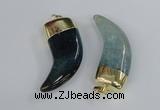 NGP2388 20*48mm - 22*50mm oxhorn agate gemstone pendants