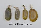 NGP2391 12*25mm - 20*30mm freeform druzy agate pendants