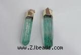 NGP2422 10*45mm - 12*55mm sticks dyed white crystal pendants