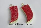 NGP2441 18*40mm - 20*50mm horn sea sediment jasper pendants