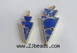 NGP2452 18*38mm - 22*45mm arrowhead sea sediment jasper pendants