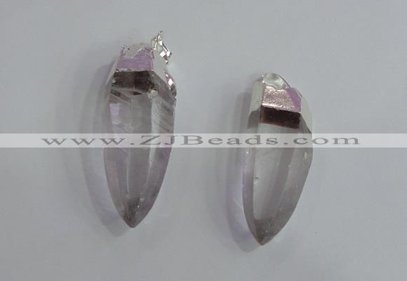 NGP2494 14*35mm - 16*50mm sticks white crystal pendants wholesale