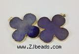 NGP2541 53*53mm - 56*56mm flower agate gemstone pendants