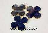 NGP2544 53*53mm - 56*56mm flower agate gemstone pendants