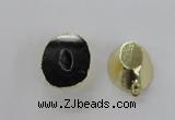 NGP2558 25*35mm - 30*40mm freeform druzy agate gemstone pendants