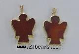 NGP2580 30*40mm angel agate gemstone pendants wholesale