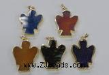 NGP2584 30*40mm angel agate gemstone pendants wholesale