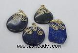 NGP2626 25*35mm - 40*50mm freeform lapis lazuli gemstone pendants