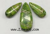 NGP264 15*30mm - 20*50mm flat teardrop sea sediment jasper pendants set