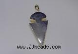 NGP2647 25*48mm - 28*54mm arrowhead agate pendants wholesale