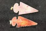 NGP2657 24*53mm - 26*55mm arrowhead agate pendants wholesale