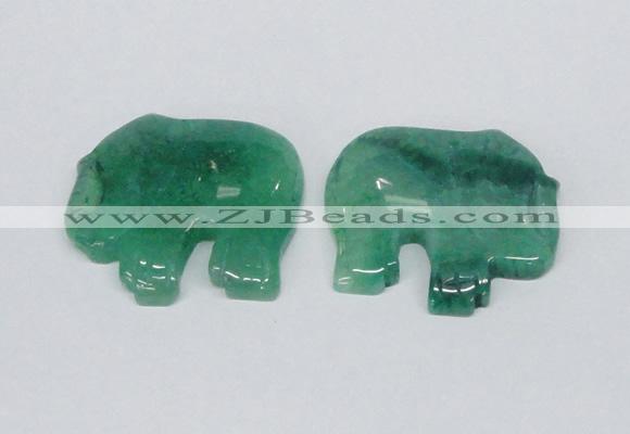 NGP2724 45*55mm elephant agate gemstone pendants wholesale
