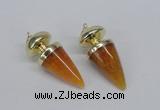 NGP2738 20*45mm - 20*50mm cone agate gemstone pendants wholesale