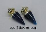 NGP2741 20*45mm - 20*50mm cone agate gemstone pendants wholesale