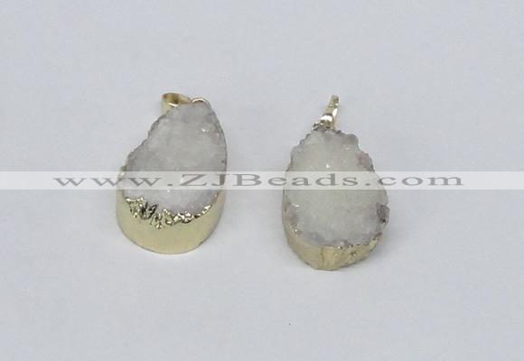 NGP2772 18*25mm - 20*30mm freeform druzy agate pendants