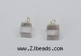 NGP2778 10*12mm - 12*14mm cube white crystal gemstone pendants