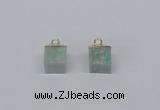 NGP2779 10*12mm - 12*14mm cube amazonite gemstone pendants