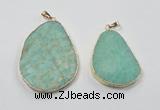 NGP2837 30*40mm - 40*50mm freeform amazonite gemstone pendants