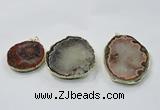 NGP2854 45*50mm - 55*70mm freeform druzy agate gemstone pendants