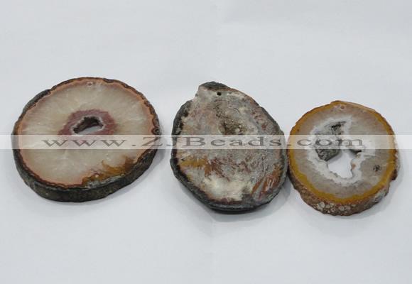 NGP2856 50*60mm - 60*75mm freeform druzy agate gemstone pendants