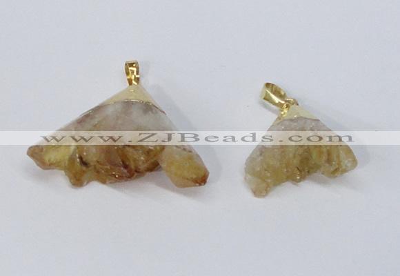 NGP2900 20*25mm - 25*40mm freeform citrine gemstone pendants