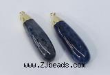 NGP2922 16*58mm - 18*60mm teardrop agate gemstone pendants