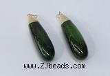 NGP2923 16*58mm - 18*60mm teardrop agate gemstone pendants