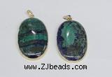 NGP2929 30*50mm - 32*52mm oval chrysocolla pendants