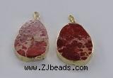 NGP2942 25*35mm – 35*45mm freeform sea sediment jasper pendants