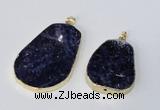 NGP2956 25*35mm - 35*45mm freeform sodalite pendants wholesale