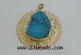 NGP2991 50mm - 52mm freeform druzy agate pendants