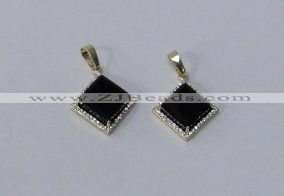 NGP3011 12*12mm diamond agate gemstone pendants wholesale